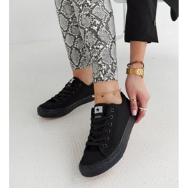 Černé látkové tenisky Rocky černý 1