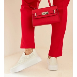 Stříbrné tenisky Lori na platformě stříbrný 1