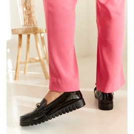 Černý patent Pruské mokasíny černá 1