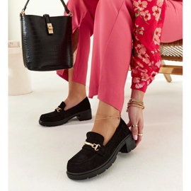 Černé semišové mokasíny Sherie černý 1