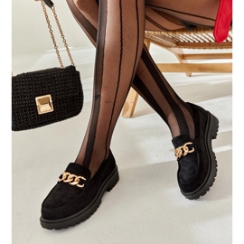 Černé semišové mokasíny Elenor černý 1