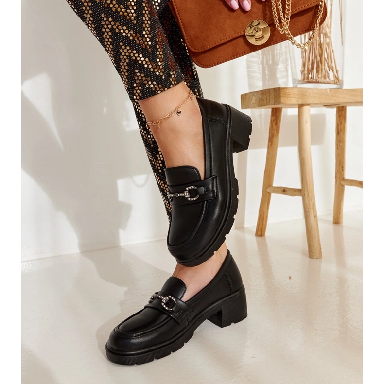 Černé mokasíny Grisel z ekokůže černý 1