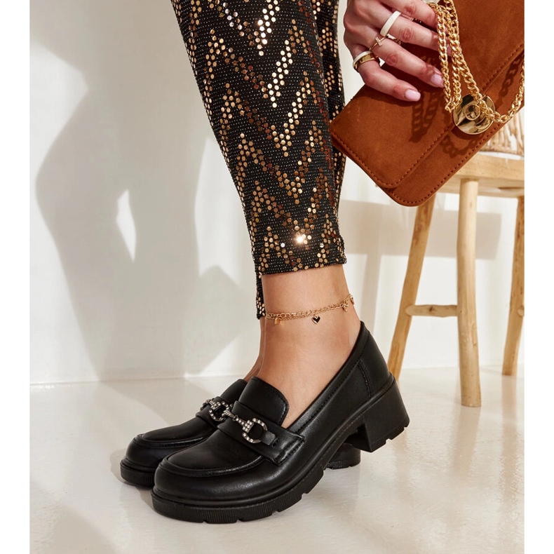 Černé mokasíny Grisel z ekokůže černá 2