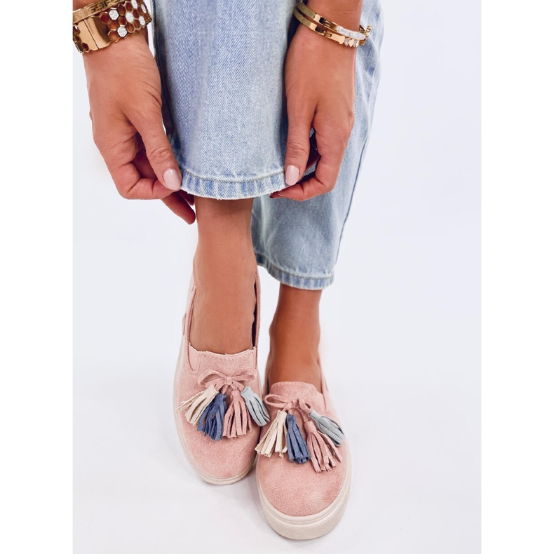 Krauss Pink střapcové mokasíny růžový 2