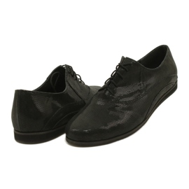 Dámské boty Angello Black Shoes svázané v polka 303 černý 3
