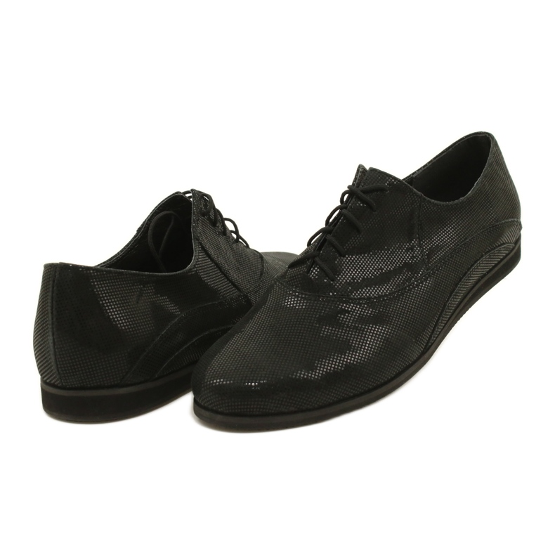 Dámské boty Angello Black Shoes svázané v polka 303 černý 3