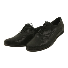Dámské boty Angello Black Shoes svázané v polka 303 černý 2