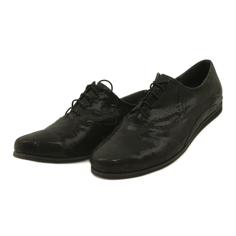 Dámské boty Angello Black Shoes svázané v polka 303 černý 2