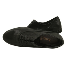 Dámské boty Angello Black Shoes svázané v polka 303 černý 5