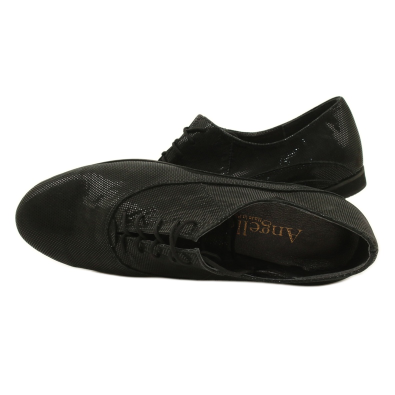 Dámské boty Angello Black Shoes svázané v polka 303 černý 5