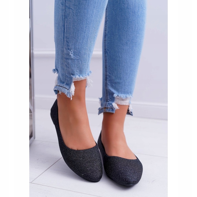 Seastar Dámské balerínky Glitter Black Fifi černý 3