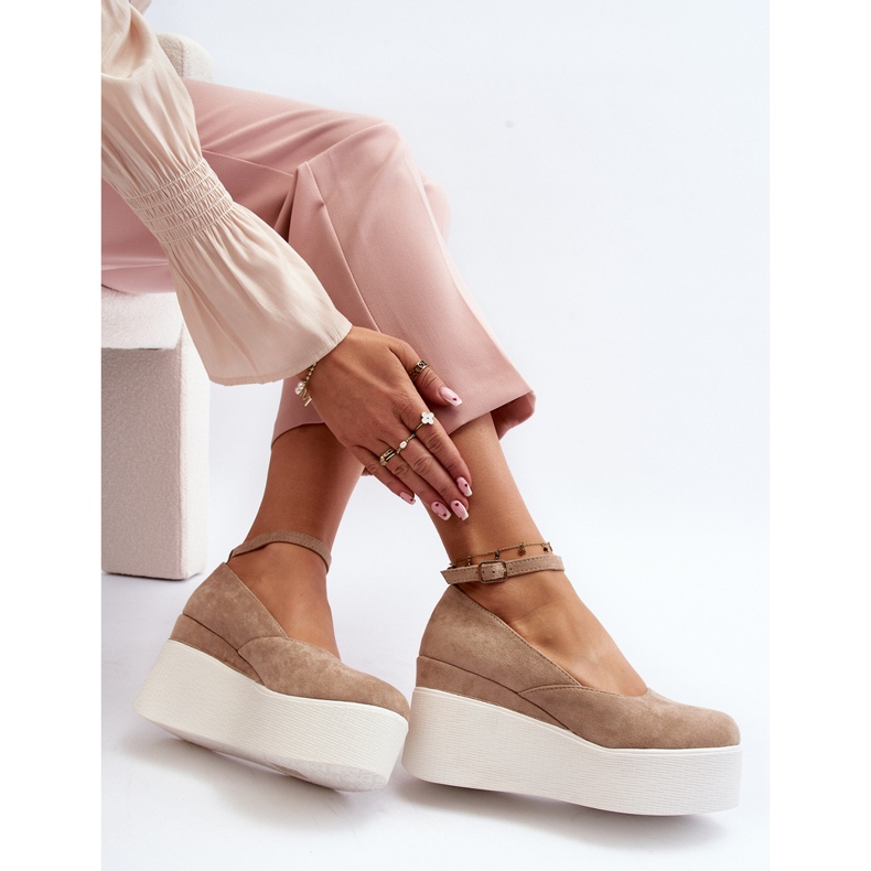Dámské béžové espadrilky Malla Wedge béžový 1 Dámské béžové espadrilky Malla Wedge béžový 1