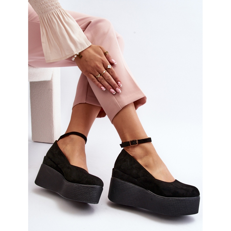 Dámské černé espadrilky Malla na klínku černý 1