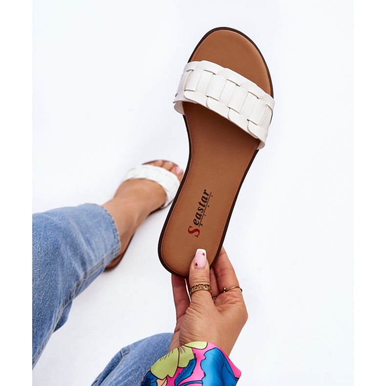 Dámské klasické ploché žabky bílé Namrita bílý 1