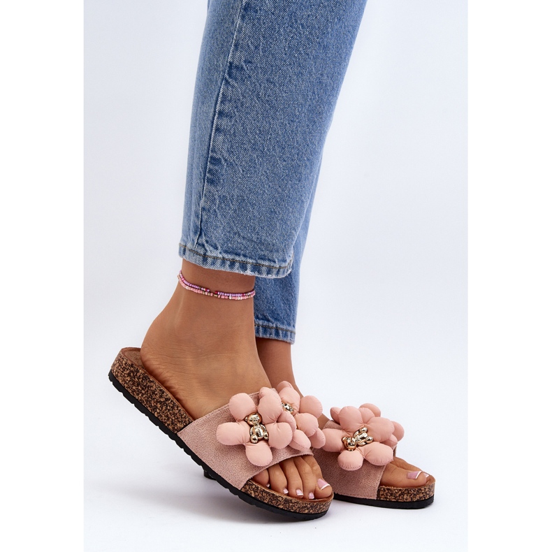 Dámské žabky s ozdobami, růžová Bunlia růžový 2