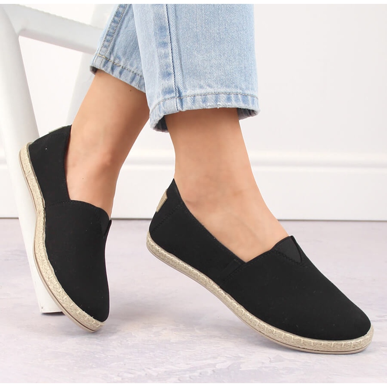 Dámské černé slip-on espadrilky Potocki 16308 černý 1