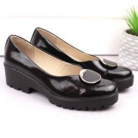 Dámské lakované boty se zdobením Filippo DP4569 černá 5