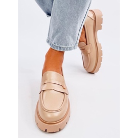 Mokasíny na platformě Sidney Khaki béžový 1