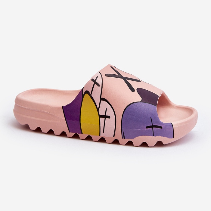 Gumové žabky s růžovým potiskem monster 1 Gumové žabky s růžovým potiskem monster 1