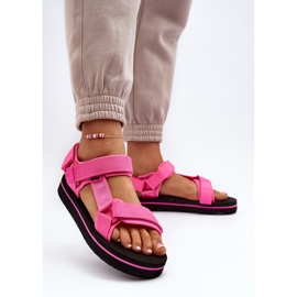 Dámské sandály na platformě Lee Cooper LCW-24-05-2750L Fuchsia růžový 4