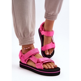 Dámské sandály na platformě Lee Cooper LCW-24-05-2750L Fuchsia růžový 5