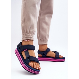 Dámské sandály na platformě Lee Cooper LCW-24-05-2754L tmavě modrá modrý 3