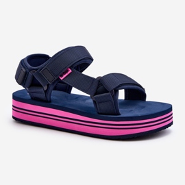 Dámské sandály na platformě Lee Cooper LCW-24-05-2754L tmavě modrá modrý 1