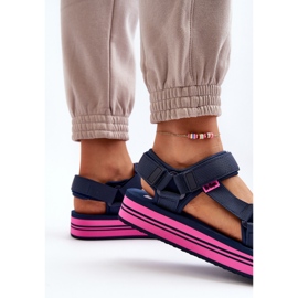 Dámské sandály na platformě Lee Cooper LCW-24-05-2754L tmavě modrá modrý 6