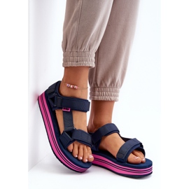 Dámské sandály na platformě Lee Cooper LCW-24-05-2754L tmavě modrá modrý 8