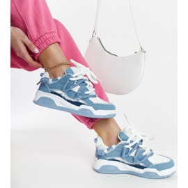 Modré tenisky s látkovými vložkami Melilot modrý 1