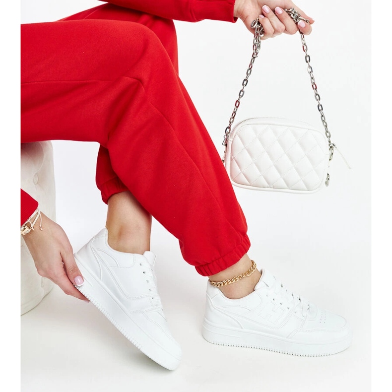 Bílé tenisky na platformě Mentha bílý 1 Bílé tenisky na platformě Mentha bílý 1