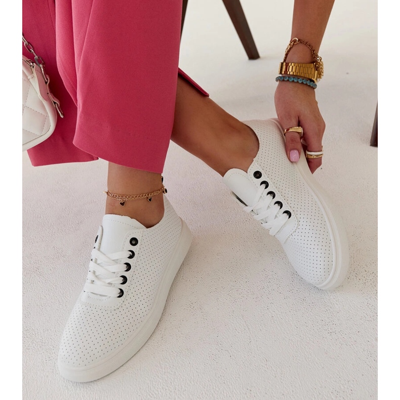 Bílé tenisky z ekokůže Sandrine bílý 1