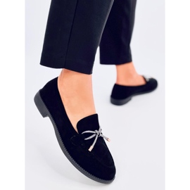 Dámské semišové mokasíny Saras Black černá 2 Dámské semišové mokasíny Saras Black černá 2