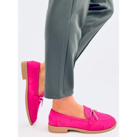 Dámské semišové mokasíny Saras Fuchsia růžový 4