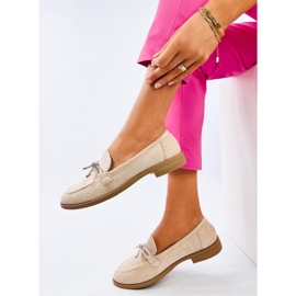 Dámské semišové mokasíny Saras Beige béžový 1 Dámské semišové mokasíny Saras Beige béžový 1