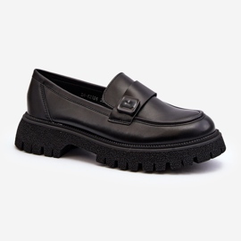 Vinceza Dámské mokasíny s páskem černá Flanila 2