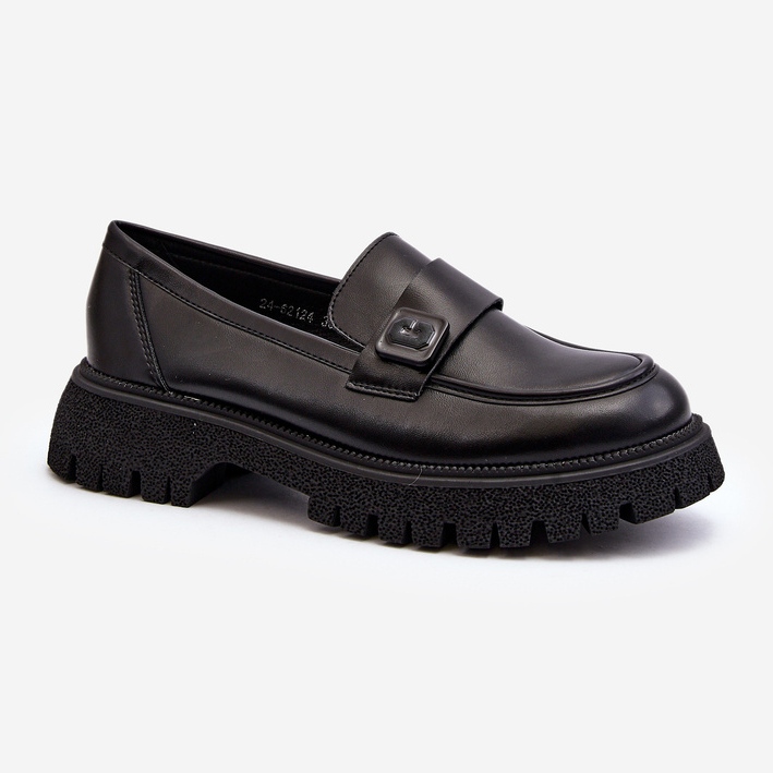 Vinceza Dámské mokasíny s páskem černá Flanila 2