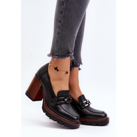 Vinceza Lodičky na masivním vysokém podpatku se zdobením, Černá Oradna 2