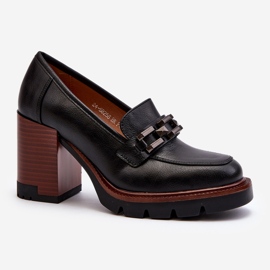 Vinceza Lodičky na masivním vysokém podpatku se zdobením, Černá Oradna 1