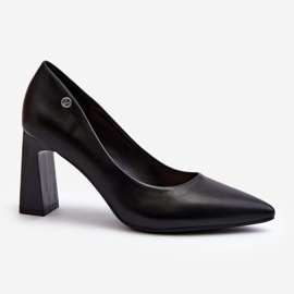Vinceza Černé lodičky Giseleni Eco Leather na vysokém podpatku černá 1