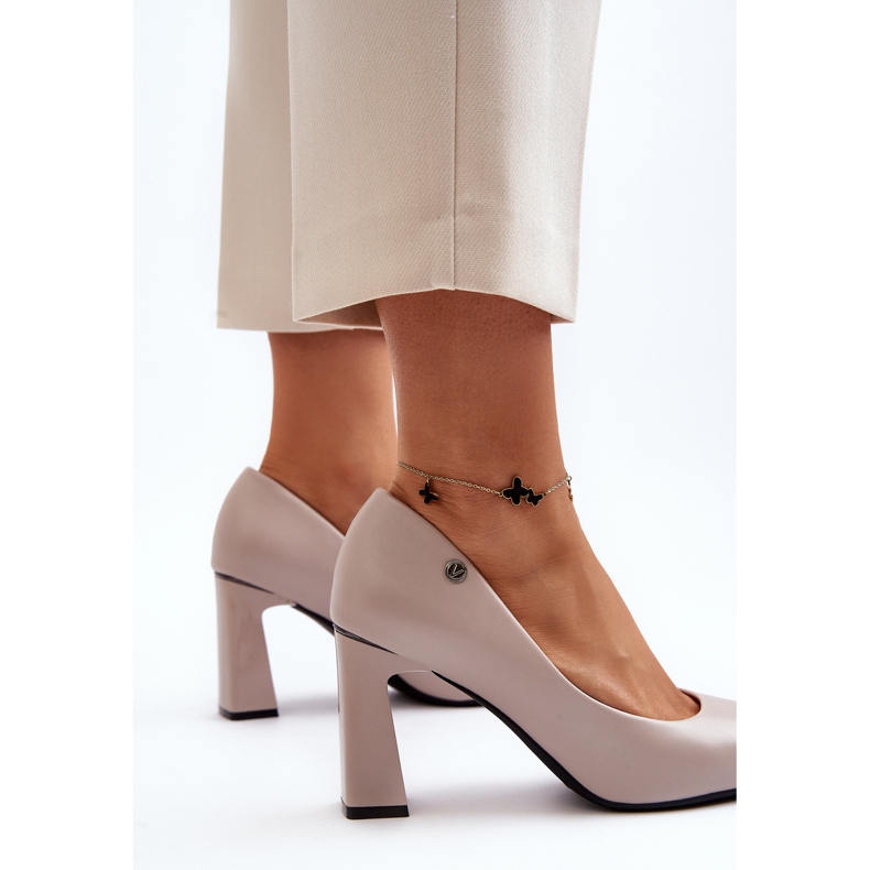 Vinceza Lodičky na vysokém podpatku, Eko kůže, šedá Giseleni 2