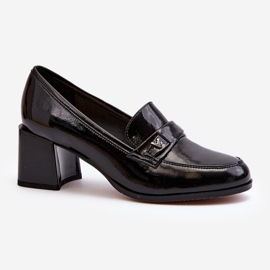 Vinceza Černé patentované lodičky na vysokém podpatku Felicijana černá 1