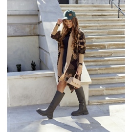 S.Barski Dámská vysoká bota armáda zelená 1