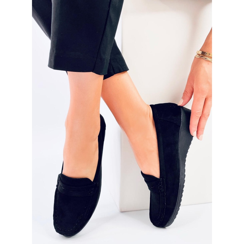 Vegar Černé mokasíny na klínku černá 2