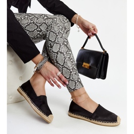 Černé lesklé espadrilky s platformou Caithlin černá 1