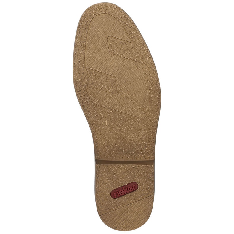 Kožené pohodlné pánské elegantní prolamované boty, tmavě modrá Rieker 13431-14 modrý 1