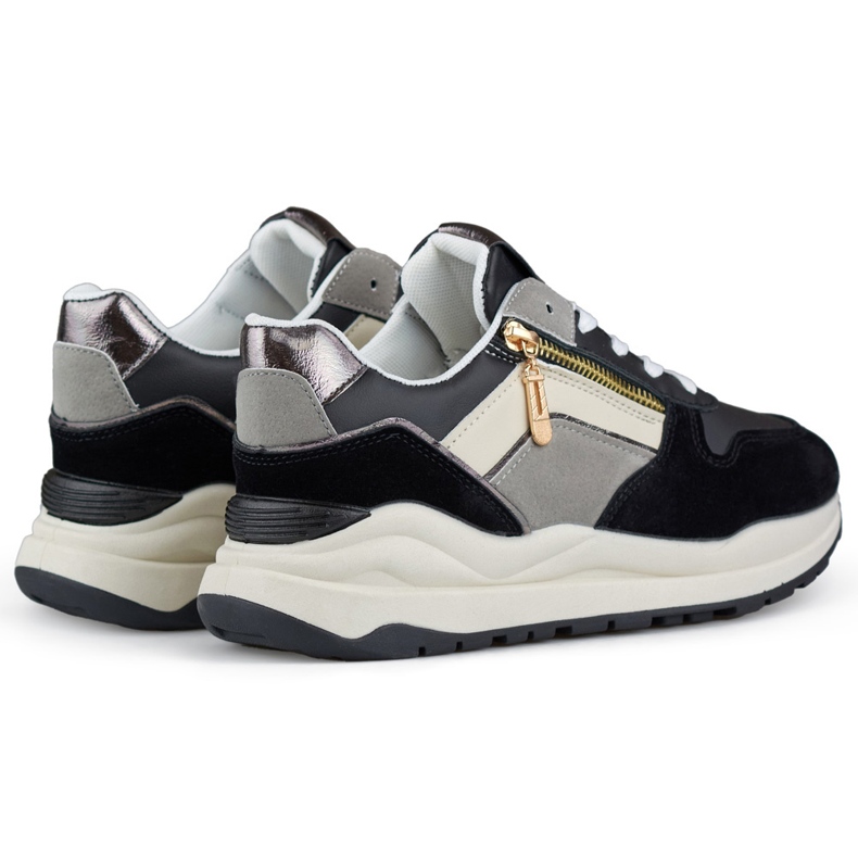 Dámská sportovní obuv pro volný čas, černé tenisky černá 1