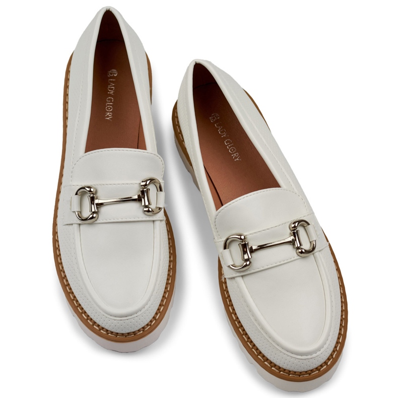 Bílé dámské boty na platformě bílý 1