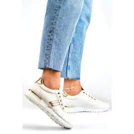 Pohodlné dámské bílé ležérní sportovní boty bílý 3