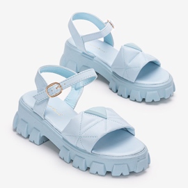 Modré sandály na platformě Ferlandi modrý 1